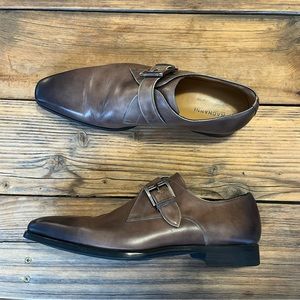 Magnanni Monkstraps in dark ombré gray